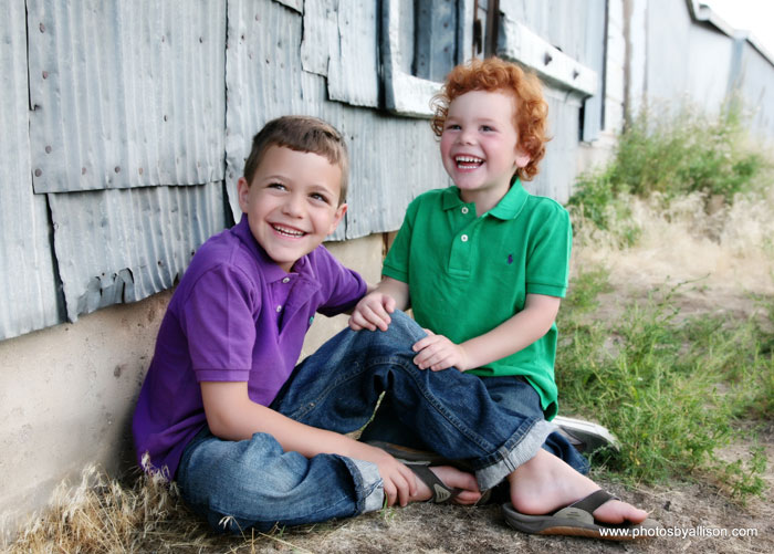 children_brothers_red_hair_metal_shed.jpg